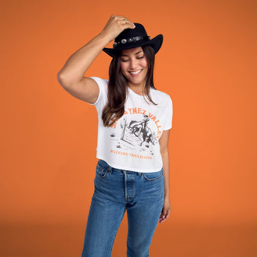 Santa Ynez Women's Crop Tee - Because Weekend